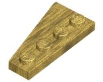 Wedge, Plate 4 x 2 Right: {топло златист}