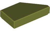 Tile, Modified 1 x 2 Wedge Left: {маслинено зелен}