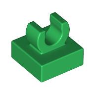 PLATE 1X1 W. UP RIGHT HOLDER: {тъмно зелен}