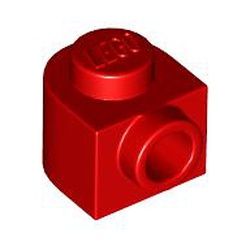 Brick, Round 1 x 1 x 2/3 Half Circle Extended with Side Stud: {ярко червен}