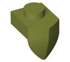 Plate, Modified 1 x 1 with Tooth Vertical: {маслинено зелен}