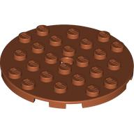 PLATE 6X6 ROUND WITH TUBE SNAP: {тъмно оранжев}