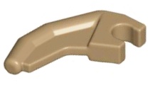 Barb / Claw / Horn / Tooth with Clip, Angled: {пясъчно жълт}