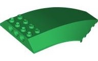 Windscreen 10 x 6 x 2 Curved: {тъмно зелен}