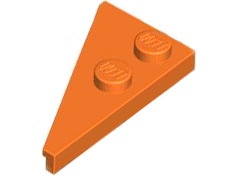 Wedge, Plate 4 x 2 Right, Pointed: {ярко оранжев}