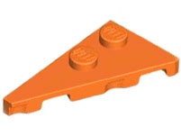 Wedge, Plate 4 x 2 Left, Pointed: {ярко оранжев}