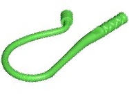 Minifigure, Weapon Whip Bent Flexible: {ярко зелен}