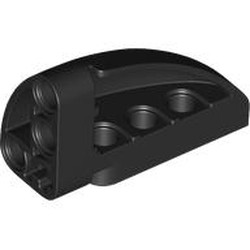 SHELL 3X5X2, W/ CROSS HOLE, RIGHT: {черен}
