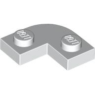 Plate, Round Corner 2 x 2 with 1 x 1 Cutout: {бял}