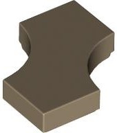 Tile, Modified 2 x 2 with 2 1 x 1 Curved Cutouts (Double Arrow): {пясъчно жълт}