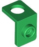 Minifigure Neck Bracket with Back Stud - Thick Back Wall: {тъмно зелен}