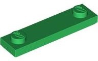 Plate, Modified 1 x 4 with 2 Studs with Groove: {тъмно зелен}