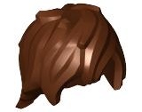 Minifigure, Hair Tousled with Long Bangs: {червеникаво-кафяв}