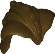 Minifigure, Headgear Helmet SW with Large Rounded Sides, Neck Protection, Crest, Rivets and Ornaments: {тъмно кафяв}