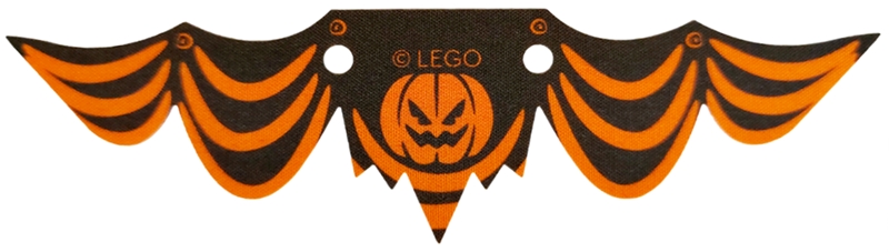 Cloth Banner Flag with Pumpkin Jack O' Lantern and Black Gathers Pattern: {ярко оранжев}