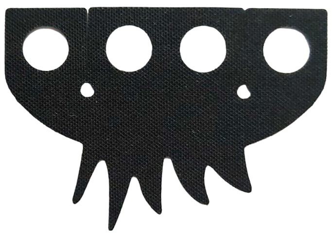 Minifigure Tuxedo Tails Cloth, 5 Jagged Points, Square Corners - Traditional Starched Fabric: {черен}