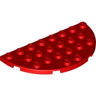 1/2 CIRCLE PLATE 4X8: {ярко червен}