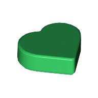 TILE 1X1, HEART, NO. 1: {тъмно зелен}