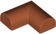 Slope, Curved 2 x 2 x 2/3 Double Corner: {тъмно оранжев}