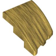 BRICK 2X3, OUTSIDE BOW, LEFT: {топло златист}