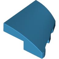 PLATE 2X2X2/3, HALF BOW, W/ CUT, LEFT: {тъмно небесносин}