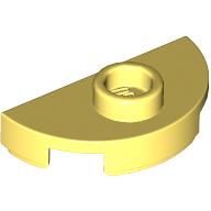 Plate, Round 1 x 2 Half with 1 Stud (Jumper): {студено жълт}