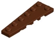 Wedge, Plate 6 x 2 Left: {червеникаво-кафяв}
