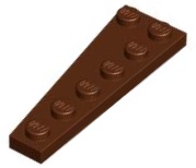 Wedge, Plate 6 x 2 Right: {червеникаво-кафяв}