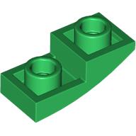 PLATE, W/ HALF BOW, INV. 1X2X2/3: {тъмно зелен}