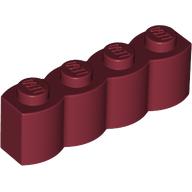 PALISADE BRICK 1X4: {нов тъмно червен}