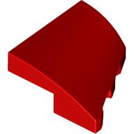 PLATE 2X2X2/3, HALF BOW, W/ CUT, LEFT: {ярко червен}