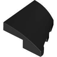 PLATE 2X2X2/3, HALF BOW, W/ CUT, LEFT: {черен}