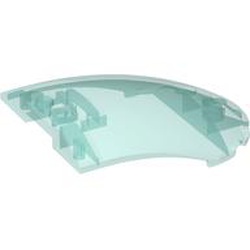 SHELL 6X8X2, OUTSIDE BOW, W/ CUT OUT: {прозрачно светло син}