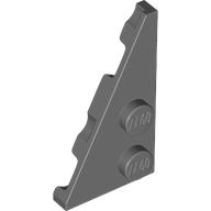 Wedge, Plate 4 x 2 Left, Pointed: {тъмно каменно сив}