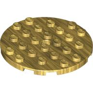 PLATE 6X6 ROUND WITH TUBE SNAP: {топло златист}