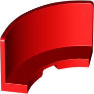 Panel 3 x 3 x 2 Corner Convex: {ярко червен}