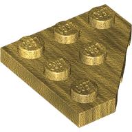 CORNER PLATE 45 DEG. 3X3: {топло златист}