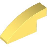 BRICK 1X4X1 2/3, OUTSIDE HALF BOW: {студено жълт}