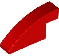 Slope, Curved 4 x 1 x 1 2/3: {ярко червен}