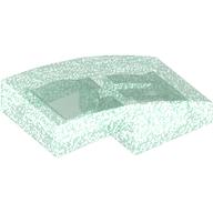 PLATE W. BOW 1X2X2/3: {прозрачен светло син опал}