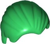 Minifigure, Hair Combed Front to Rear: {тъмно зелен}