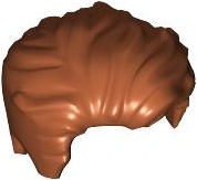 Minifigure, Hair Swept Left Tousled with Slight Widow's Peak and Short Sideburns: {тъмно оранжев}