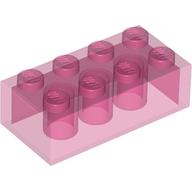 BRICK 2X4, TRANSPARENT: {прозрачен умерено червеникаво виолетов}