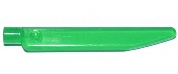 Minifigure, Weapon Sword Blade with Bar (SW Darksaber): {прозрачно зелен}