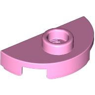 PLATE 1X2, 1/2 CIRCLE, W/ 1 KNOB: {светло пурпурен}