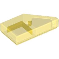 TILE 1X2, DEG. 45, CUT, LEFT: {прозрачно жълт}