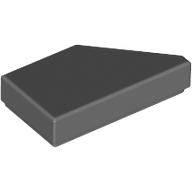 TILE 1X2, DEG. 45, CUT, LEFT: {тъмно каменно сив}