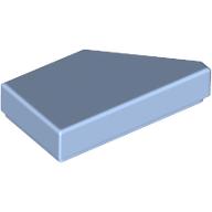 TILE 1X2, DEG. 45, CUT, LEFT: {светло кралско син}
