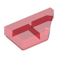 TILE 1X2, DEG. 45, CUT, RIGHT: {прозрачно червен}