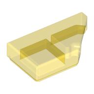 TILE 1X2, DEG. 45, CUT, RIGHT: {прозрачно жълт}